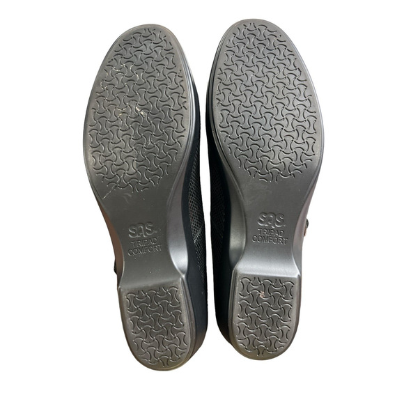 Tripad SAS Womens Black Mary Jane Shoes Leather Comfort Foot Bed Size 8 - Picture 3 of 7